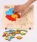 激光雕刻木质积木中国地图拼图立体拼版早教益智世界名画儿童玩具