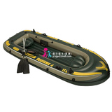 YC原装INTEX海鹰4人充气船钓鱼船 加厚橡皮艇 漂流皮划艇冲锋舟