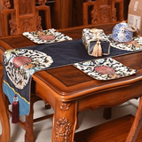 视柜茶几布艺床旗包邮新中式高档桌旗中国风古典桌布客厅餐桌电