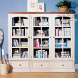 美式书柜实木地中海储物柜子比邻乡村儿童书架组合简约书房柜定制