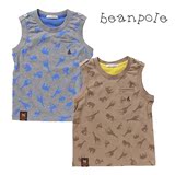 beanpole男童背心韩国品牌夏季新款纯棉圆领长颈鹿儿童无袖T恤