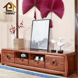 全实木电视柜组合现代中式简约整装储物金丝胡桃木客厅实木家具