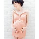 Mammy Luna 圆点图案女式日本吊带产前产后兼用孕妇哺乳弹性背心A