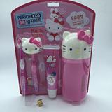 Hello Kitty凯蒂猫 韩国LG牙膏牙刷套装 儿童学生5件套装6-12岁