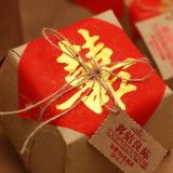 中式喜糖盒纸盒复古中国风牛皮纸喜糖盒子创意个性礼品茶叶包装盒