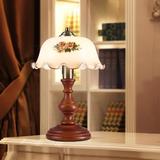 h中式中国风古典陶瓷实木 LED庆床头客厅卧室创意台灯具饰