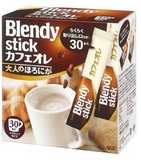 日本AGF Blendy stick 大人深度烘焙牛奶速溶咖啡 堪比星巴克单支