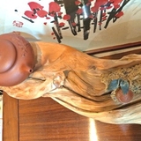 太行崖柏根雕摆件随型茶桌陈化老料虎皮纹木雕工艺品