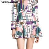 Vero Moda2016新品印花弹力太空棉A字短裙半身裙|31611G001