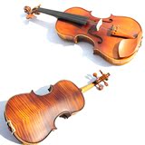 雅诗乐器-手工虎纹小提琴 吊木纹小提琴 乌木指板 枣木配件