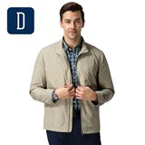 大卫山2016春季新品中年男士商务休闲立领夹克外套男纯色茄克衫