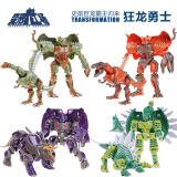 变形工场包邮狂龙超能勇士动物变形金刚玩具侏罗纪恐龙霸王龙钢锁