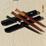 日本原装进口田中箸筷黑蜻蜓便携餐具筷盒塑料收纳盒抽屉式筷子盒