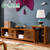 林氏木业现代中式电视柜中小户型客厅可伸缩电视机柜家具LS8626