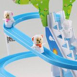 包邮大号企鹅开心乐园爬楼梯旋转滑梯轨道汽车 宝宝幼儿益智玩具