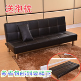 皮艺可折叠1.8米沙发床宜家小户型实木沙发1.5三人多功能两用沙发