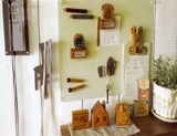 日本复古冰箱贴 餐具木夹木质冰箱贴创意叉勺磁性夹子照片夹电话