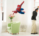 蜘蛛侠墙贴3D平面贴纸儿童房男孩卧室装饰贴画卡通人物贴图可移除
