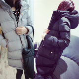 2015新款韩版大码加厚中长款棉衣女修身显瘦羽绒棉服外套冬装棉袄