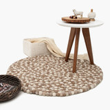樂荷公園 欧式纯羊毛长方形客厅卧室满铺地毯 圆形茶几榻榻米地垫