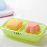 日本进口旅行皂盒 时尚创意双格香皂盒 肥皂盒 沥水皂托置物架