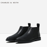 CHARLES&KEITH松紧带平底靴子 CK1-90900036 秋冬新款及踝靴 女靴