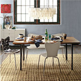餐桌美式乡村复古实木餐桌铁艺餐桌椅组合长方形多功能创意会议桌