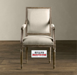 出口法式实木家具 美式复古实木沙发椅 北欧宜家样板房休闲扶手椅