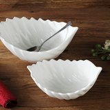 创意纯白色陶瓷碗法式汤碗意面碗水果沙拉碗西餐碗不规则造型餐具