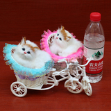 包邮仿真猫咪三轮车猫咪仿真动物生日礼物儿童玩具猫会叫猫咪