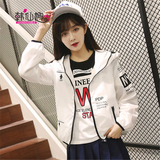 青少年2016韩版春季少女工装外衣初高中学生棒球服开衫夹克外套女