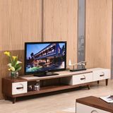 电视柜 现代简约可伸缩电视柜茶几组合吊柜小户型客厅板式家具