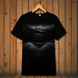 蝙蝠侠大战超人T恤潮印花短袖夏装2016新款男士休闲半袖T恤