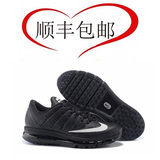 秋冬季Nike男鞋黑色皮面气垫跑步鞋保暖运动鞋正品新款女鞋