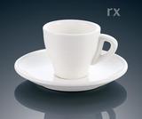 爆款促销酒店餐具批发镁质白瓷欧美式陶瓷咖啡杯子80毫升尖脚特浓