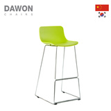 现代欧式新中式不锈钢餐椅设计师塑料椅子吧椅/简约休闲椅咖啡椅