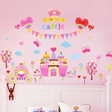 幼儿园儿童房公主小女孩卧室床头背景装饰卡通贴画墙贴纸美女天使