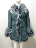 2015冬季新款海宁皮草欧美风毛羔皮毛一体保暖时尚中长款女外套