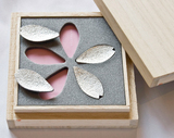 日本代购 金属樱花花瓣 筷架 组合 五枚