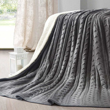 乐优家家纺 加厚冬季针织羊羔绒毯毛毯午睡毯沙发毯子盖毯午休毯