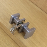 进口方形门锁室内中式球形锁美式简约不锈钢拉丝浴室锁圆形门把手