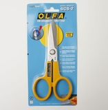 正品日本OLFA爱利华|SCS-2 大型防滑工作不锈钢剪刀|带细密锯齿