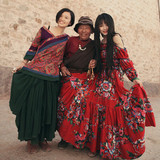 南笙同款西藏风大红色森女风春秋吊带七分袖两穿连衣裙长裙