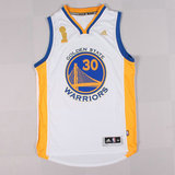 NBA勇士队30号库里球衣 篮球服 Curry揭幕战总冠军金边纪念版白色