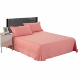 乐巢一品纯色床单单件纯棉素色加边圆角被单1.8m/2米宽双人床新款