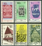 捷克斯洛伐克  1966  犹太人的文物：建筑等 6全 MNH 雕刻版邮票