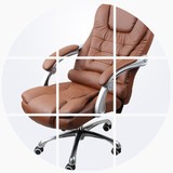 可躺电脑椅家用办公椅子时尚转椅真皮按摩老板椅搁脚特价