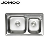 JOMOO九牧304不锈钢一体成型厨房水槽/洗菜盆/双槽/单槽 套餐0615