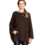 包邮2014秋季新款针织衫蝙蝠型宽松喇叭袖百搭款性感单件女毛衣