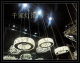 雅德利A376水晶长底板餐吊灯 led 客厅吸顶K9水晶灯 现代简约时尚